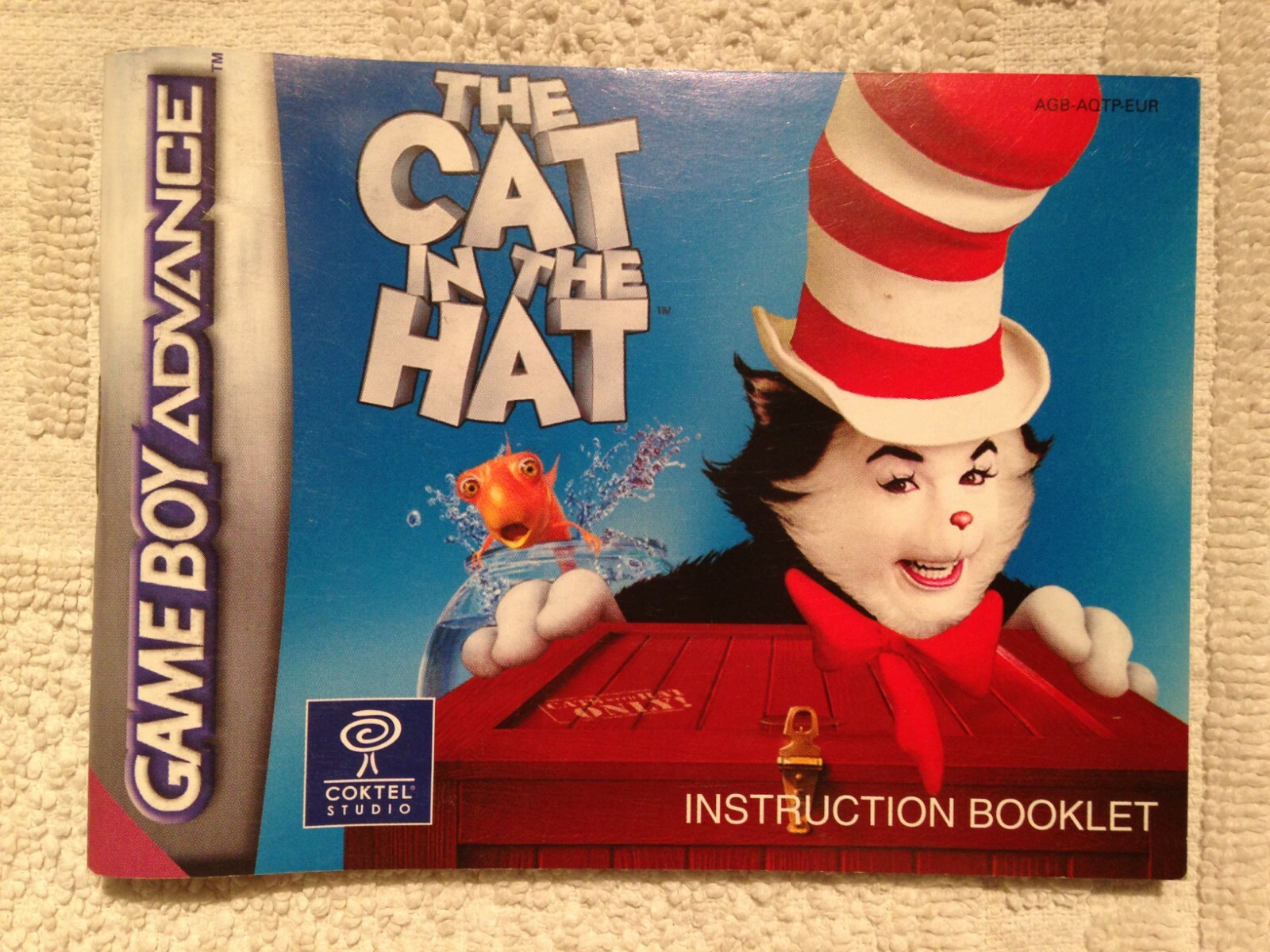NOTICE SEULE THE CAT IN THE HAT NINTENDO GAME BOY ADVANCE AGB-AQTP-EUR
