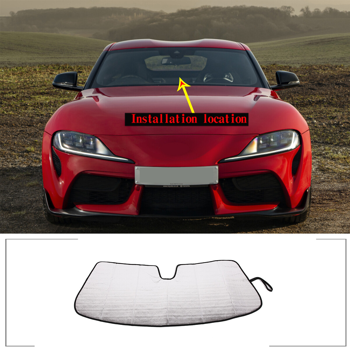 Fits Toyota Supra 20192022 Front Windshield Sunshield UV Sunshade eBay