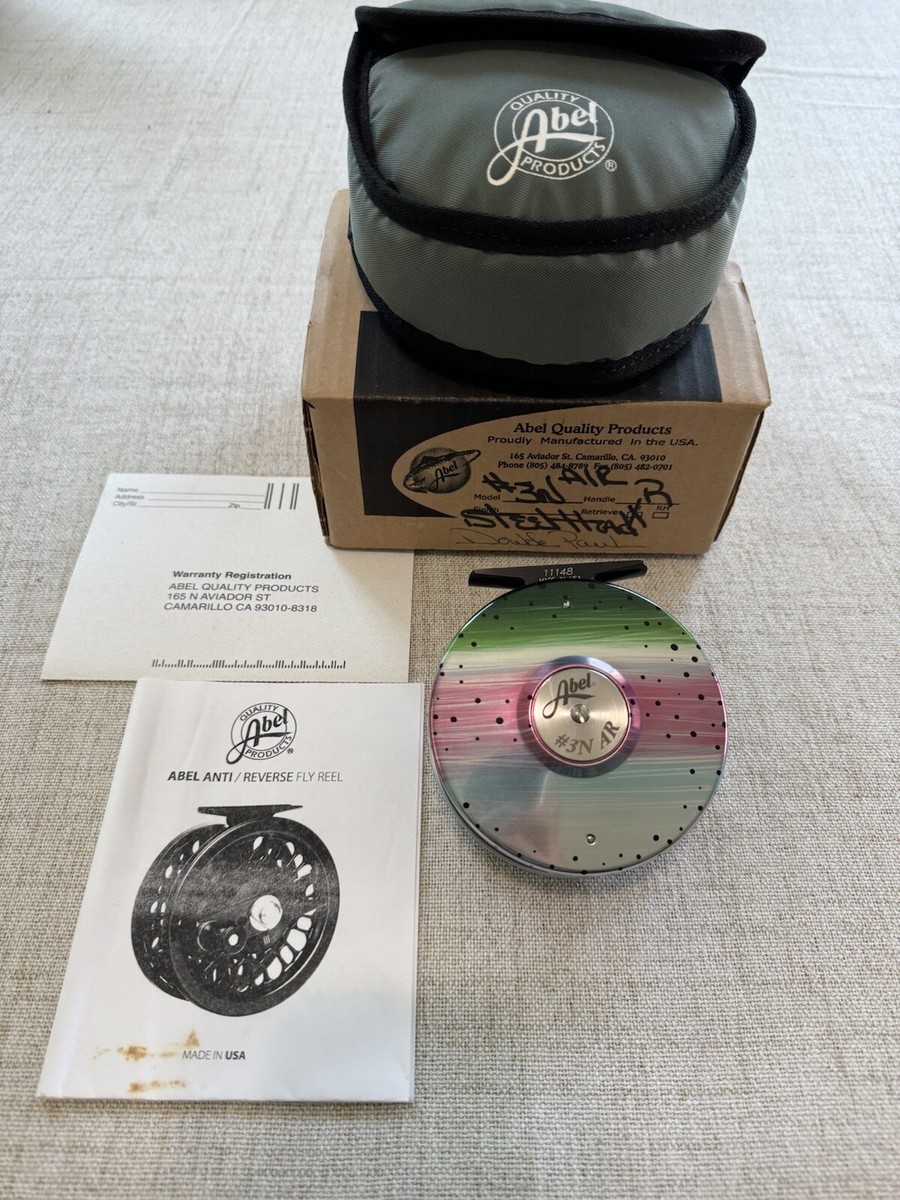 Abel 3N Anti Reverse Fly Fishing Reel With Steelhead Graphic | eBay