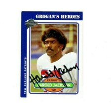 Harold Jackson Patriots signed autograph 2005 Topps Fan Favorites football card 