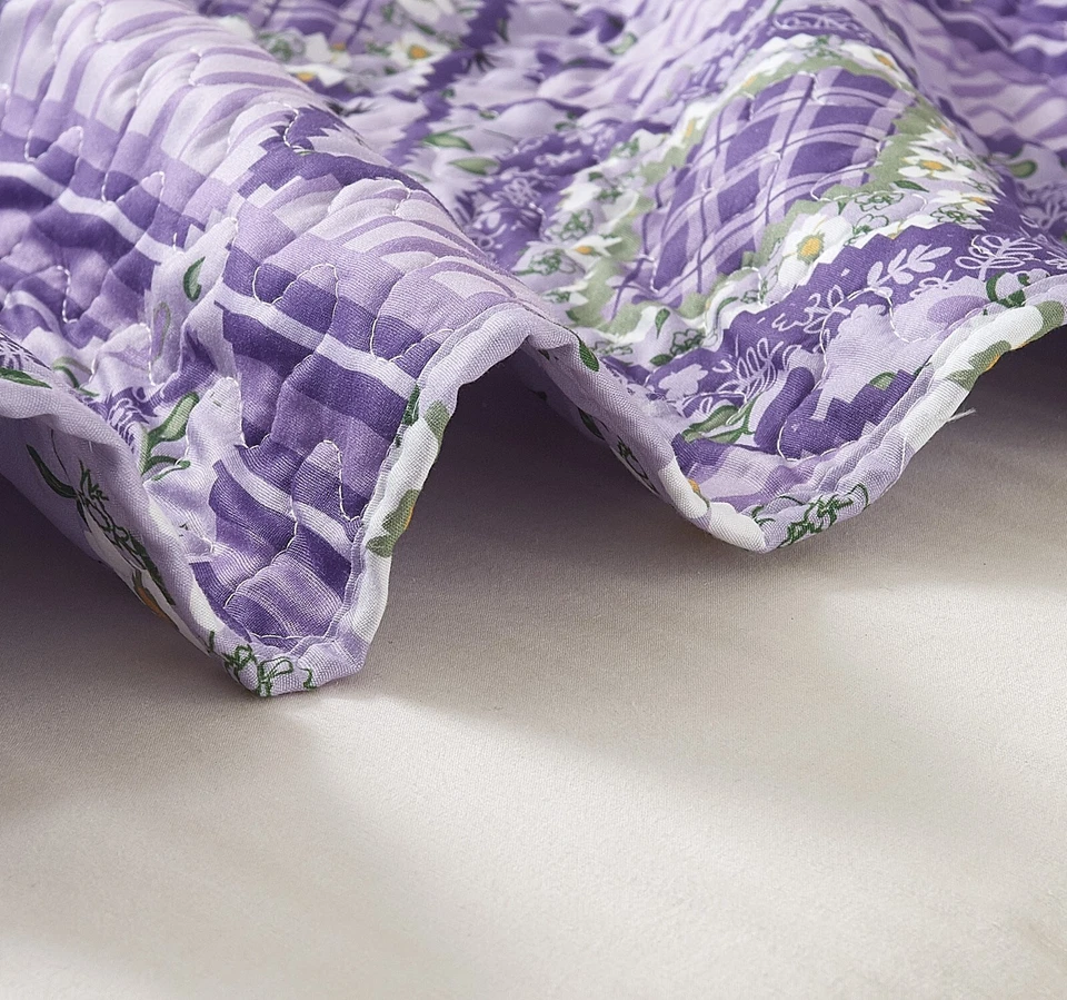 Virah Bella - Lavender Fields - Lightweight Quilted Throw Blanket 50"x60" - Image 4 of 4