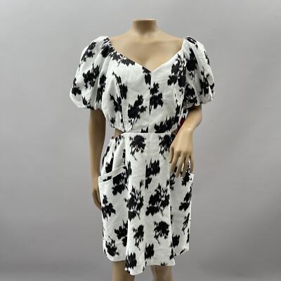 Prabal Gurung x JCPenney Dress Women 14 White Cut Out Puff Sleeve Cocktail  NWT | eBay