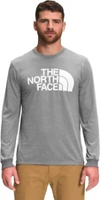 THE NORTH FACE Men's Half Dome Long Sleeve Tee TNF Meld Grey Heather/TNF White S