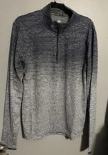 Champion C9 Medium LongSleeve Workout Shirt with thumbholes 1/4 zip Blue