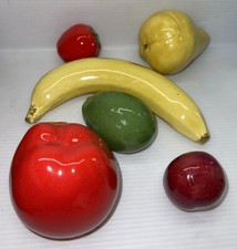 Vintage Murano Style Glass Fruit Set Of 6
