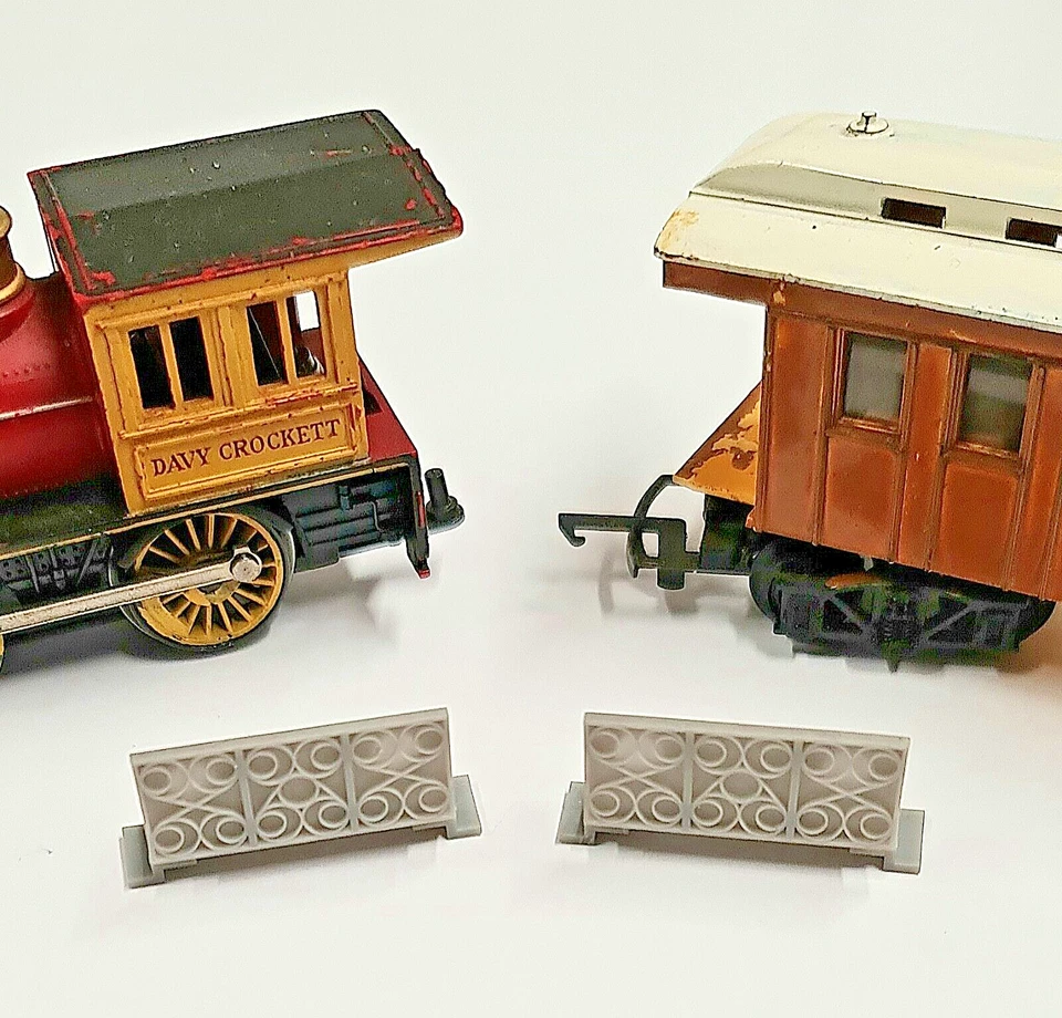 Triang R448 Davy Crockett Smoking Car Railing with Steps x2 3D Printed in Resin