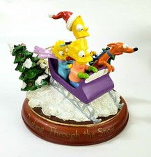 The Simpsons "Dashing Through The Snow" Illuminated Christmas Ornament Bradford