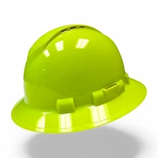 Pyramex HP54131V Hi Vis Lime Ridgeline Full Brim Vented Hi-Vis Lime