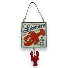 Midwest of Cannon Falls Lobster Seafood Sign Christmas Tree Ornament Resin