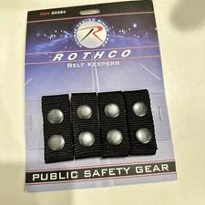 4 Pack Rothco Brand Enhanced Molded Duty Belt Keepers Black Item# 20584