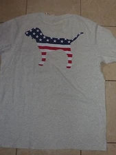 VICTORIAS SECRET PINK RARE PATRIOTIC DOG STARS STRIPES CAMPUS POCKET TEE NWT
