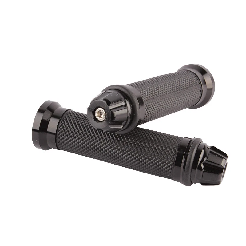 Motorcycle Rubber 7/8" Handlebar Hand Grips Black For Yamaha Vmax R6 R1 FZ-07 US - Image 3 of 4