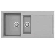 Elleci Double Sink EASY 475 Easy Built In sink 100 x 50 Metaltek aluminum