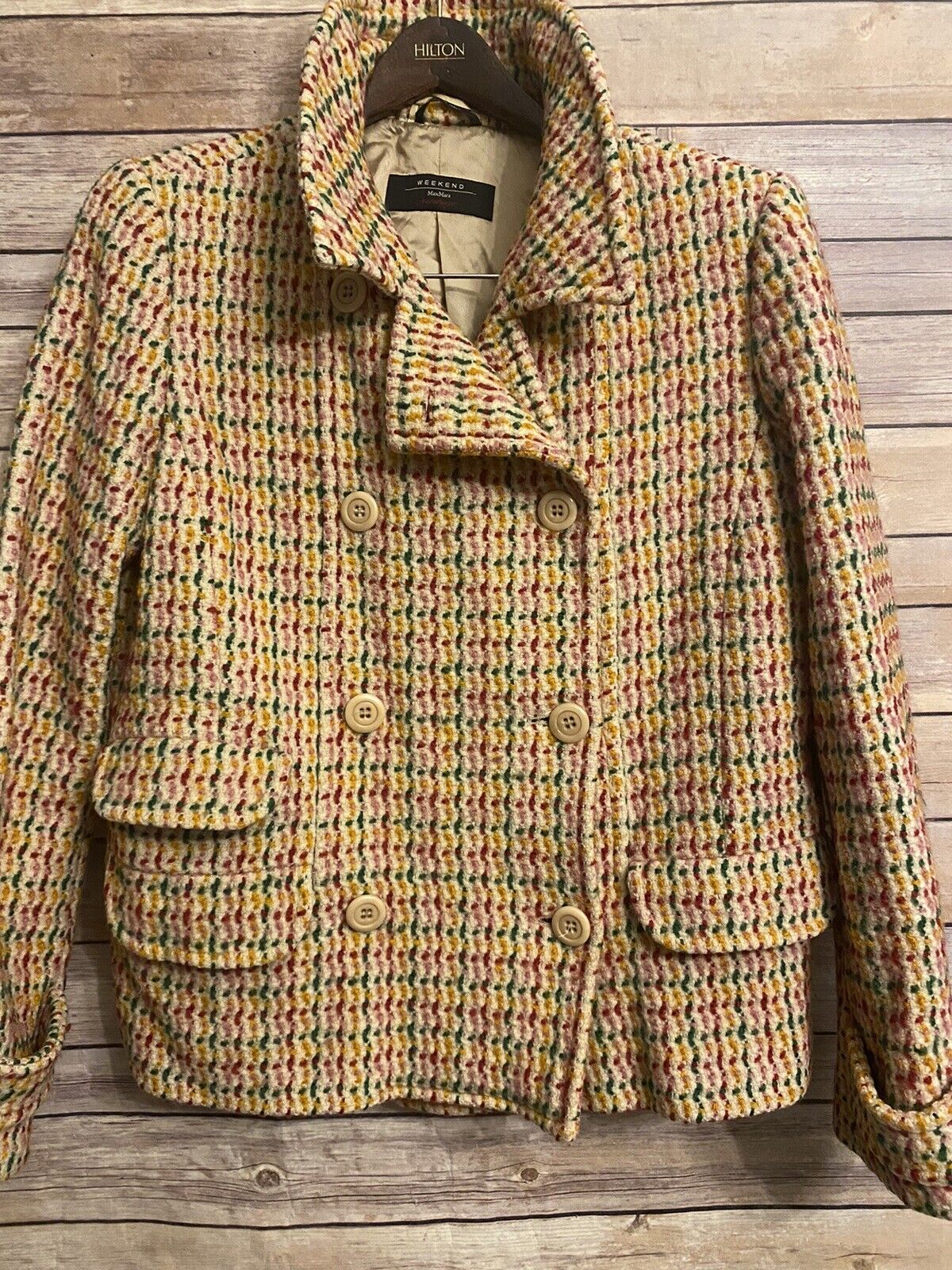 Max Mara Weekend Vintage Jacket Size 10 Wool Twee… - image 1