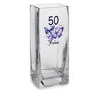 Personalised Birthday Flower Vase Gift Any Age With Butterfly GV-40