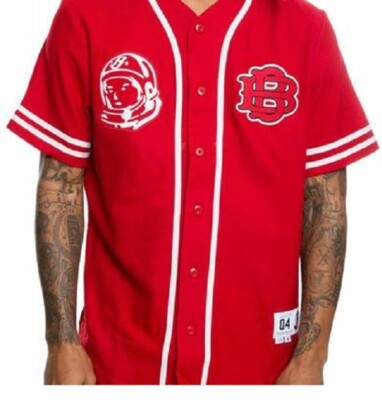 Billionaire Boys Club BBC Red Wool Majors Softball Jersey SZ XS/S