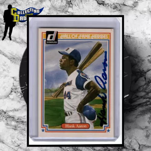 1983 Hank Aaron Donruss Hall of Fame Heroes -#34 Auto