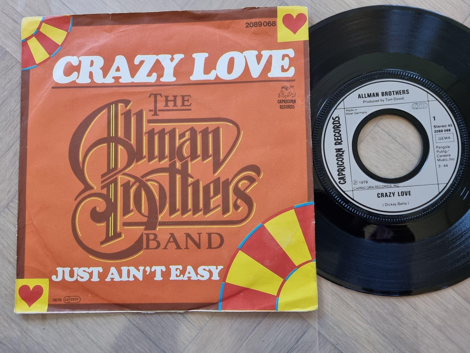 7"" Single Vinyl Allman Brothers - Crazy love Germany