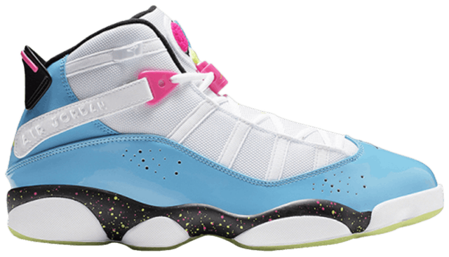 jordan 6 rings pink and blue