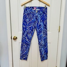 LILLY PULITZER SOUTH OCEAN SKINNY CROP PANTS TWILIGHT BLUE EARLY RISER SZ 2 168