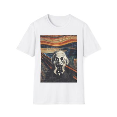 Funny Einstein Unisex Softstyle T-Shirt Edvard Munch Scream Cotton Gift Men Lady