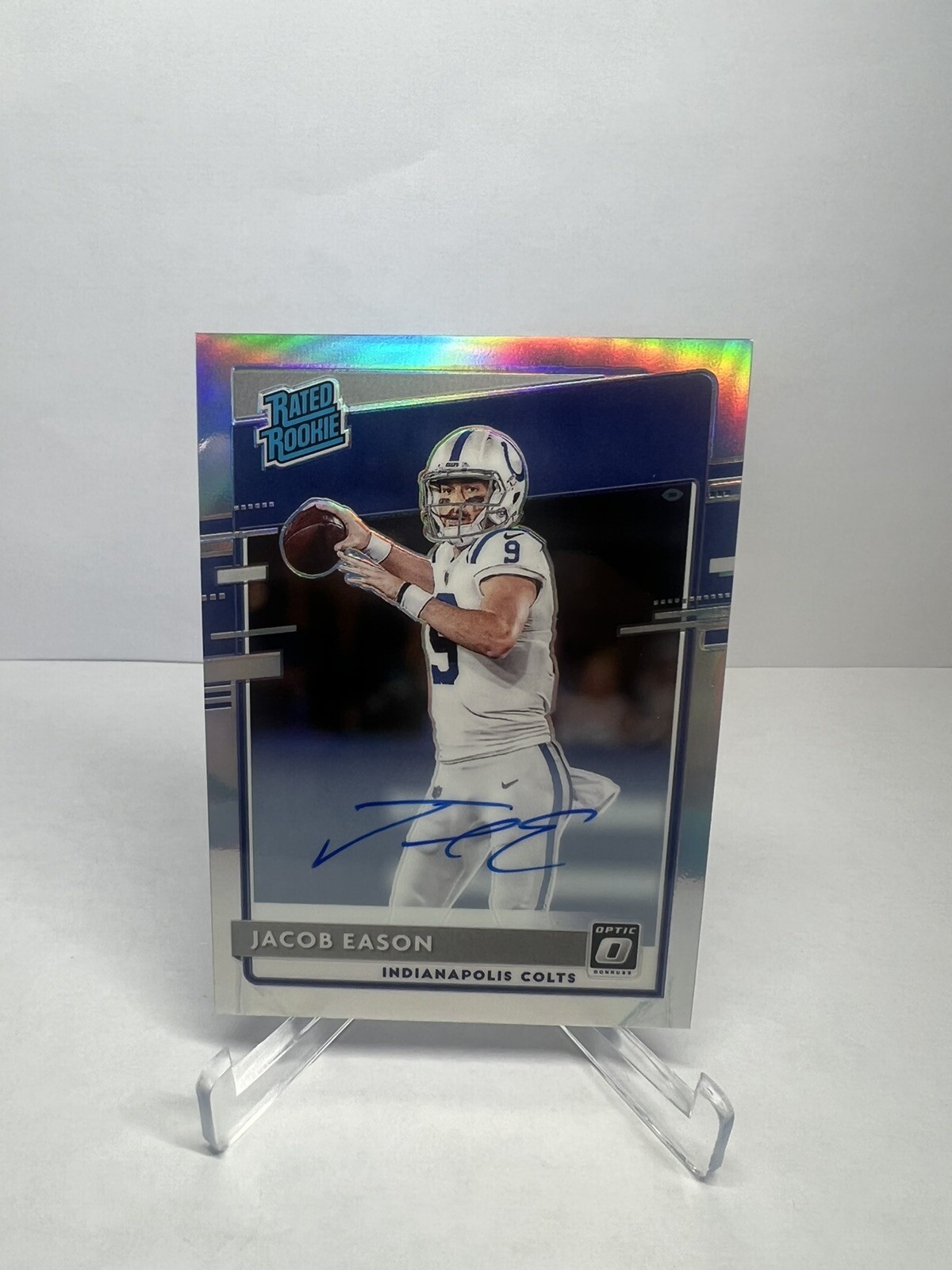 JACOB EASON 2020 DONRUSS OPTIC FOOTBALL #162 ROOKIE HOLO AUTO 42/99 RC