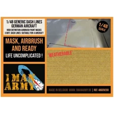 1/48 1ManArmy #48GEN200 Dash Lines For German Aircraft Airbrush Masks