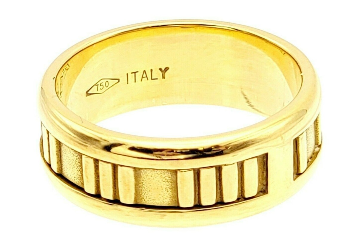Tiffany & Co. Ring 1995 Atlas 18 Karat Yellow Gold Roman Numeral