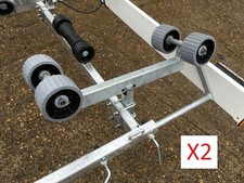 Boat Trailer Non Marking Ribbed Side Roller Kit Set 8 Rollers 2 Brackets 2 Posts