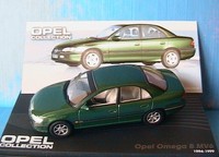 Opel Omega B MV6 GrüN Metallisch 1994-1999 Ixo 1:43 Linkslenker