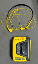 VIDEO Vtg WM-AF59 SONY WALKMAN SPORTS AM/FM/Cassette player HEADPHONES MDR-W014