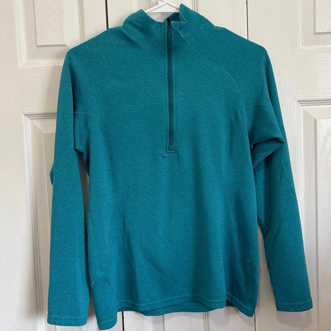 Patagonia Teal Capilene 3 Quarter Zip Pullover Baselayer Size Small