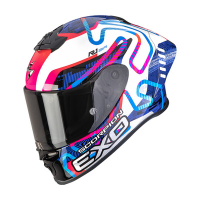 EXO-R1 EVO II AIR CORNERING Weiß-Blau-Rosa