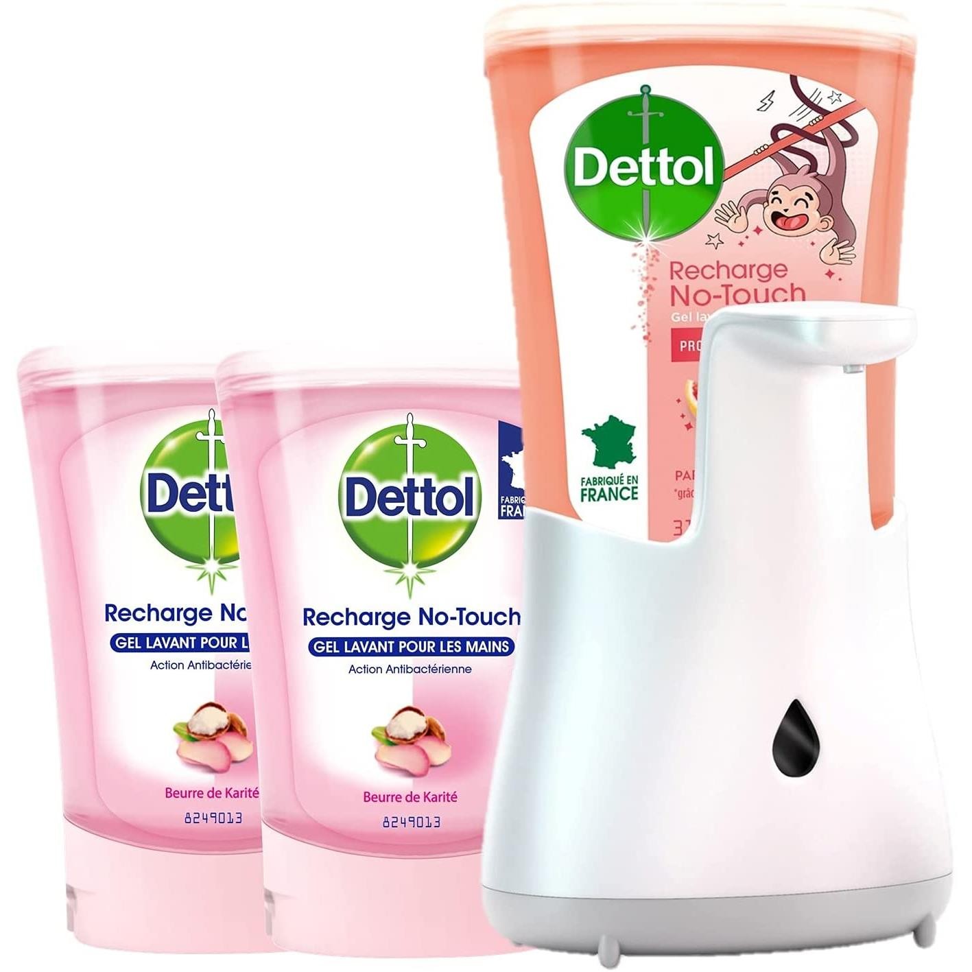 Dettol No-Touch kit distributeur automatique savon liquide doux pour mains sensibles