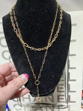 Layered Pendant Necklace. 16 Inches