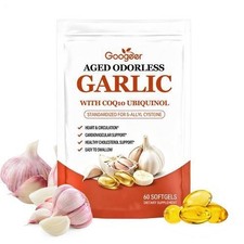Odorless Aged-Resilia Garlic with CoQ10 Extract 600mg Softgels 60 Count 
