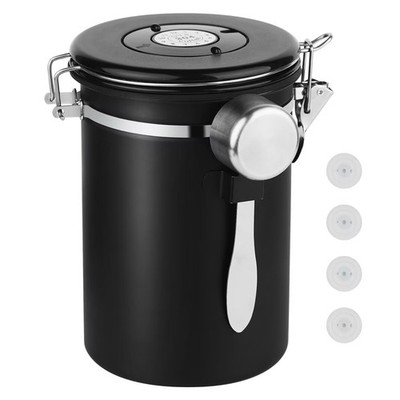 Coffee Canister Storage Container 22oz Stainless Steel Airtight Coffee Bean Stor