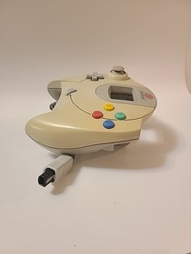SEGA Dreamcast Controller with Heavy Yellowing Bad Pixel VMU New Batteries 