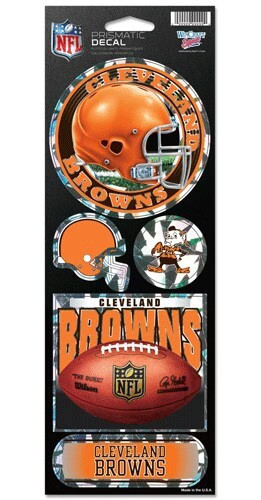 Cleveland Browns Aufkleber 4x11 gestanzt prismatischer Stil - Bild 1 von 1