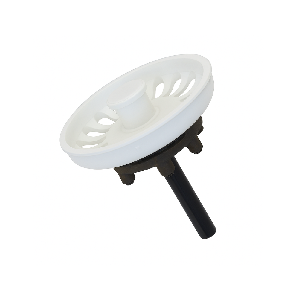 McAlpine CARD-50 White Strainer Plug Durable Plumbing Accessory- BSKTOP-ASWH