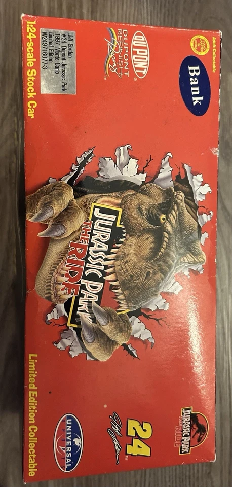 Jeff Gordon #24 Dupont Action 1997 Jurassic Park escala 1/24 diecast BW Bank Foto 2 de 4