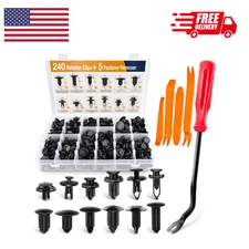 GOOACC - GRC-33 240PCS Bumper Retainer Clips Car Plastic Rivets Fasteners Pus...