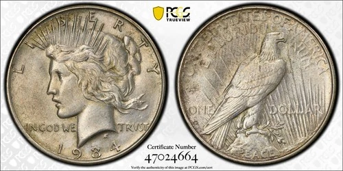PCGS AU-55! 1934-D VAM 3 DDO MEDIUM D TOP 50 PEACE DOLLAR!