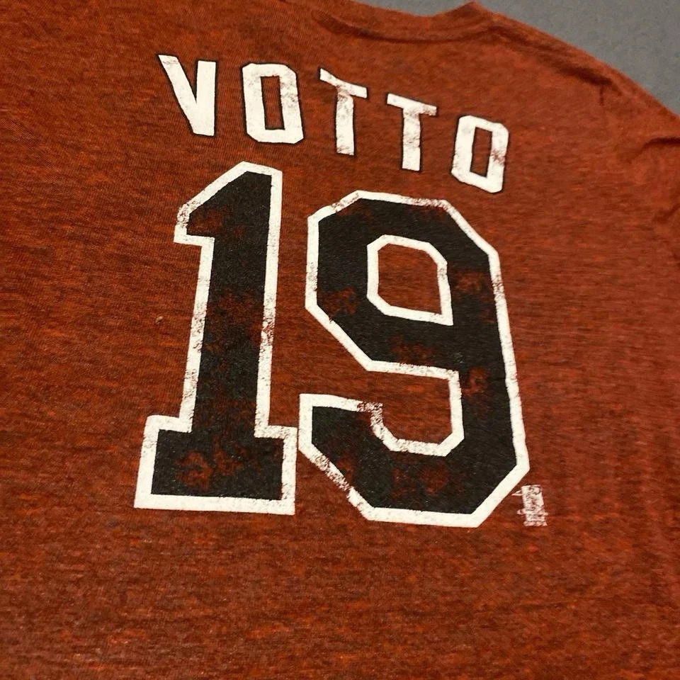 Lindo Top Rojo y Blanco Para Mujer MLB Cincinnati Reds Joey Votto Gráfico Foto 4 de 4