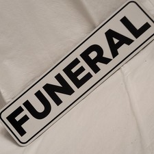 Funeral Car Magnets - Dignified Procession Decals 12x3" Funeral Magnets Goth