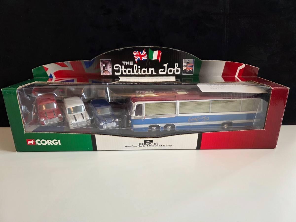 Corgi 36502 The Italian Job Set 3 X Minis Coach Diecast Metal 1999