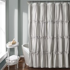 Darla Texture Shower Curtain Light Gray - Lush D cor: Elegant