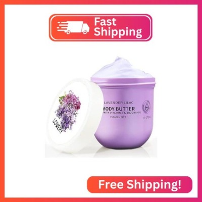 Lavender Lilac Body Butter - Shea Cream with Jojoba Oil & Vitamin E - Hydrating 