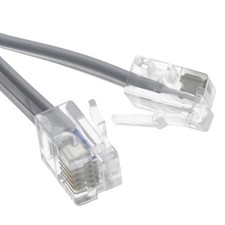 30cm FLAT RJ12 6P6C to RJ12 6P6C Cable Plug to Plug (RJ11 with 6 wire) [007642]
