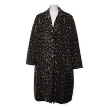 Sara Lindholm, Mantel, Damen, Größe: 48, Braun/Schwarz/Beige, Polyester #YQo